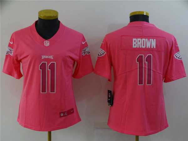 Women's Philadelphia Eagles #11 A. J. Brown Pink Stitched Football Jersey,We sell and wholesale Women's Philadelphia Eagles #11 A. J. Brown Pink Stitched Football Jersey on line form chian!